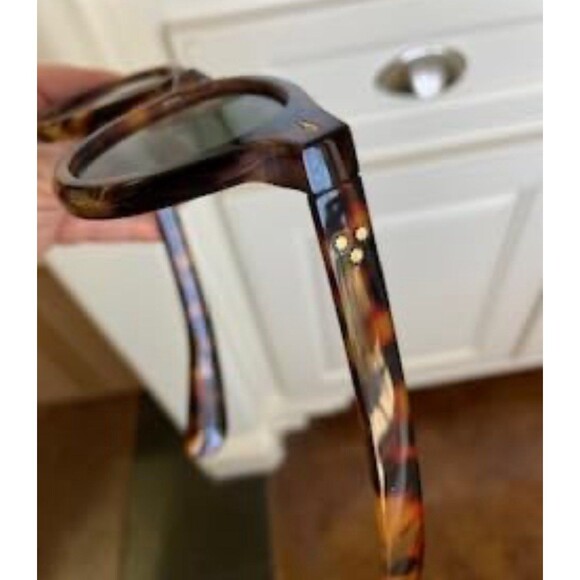 European and American Fashion Oval Leopard Print Sun Glasses Retro Rice Studded - Picture 6 of 6